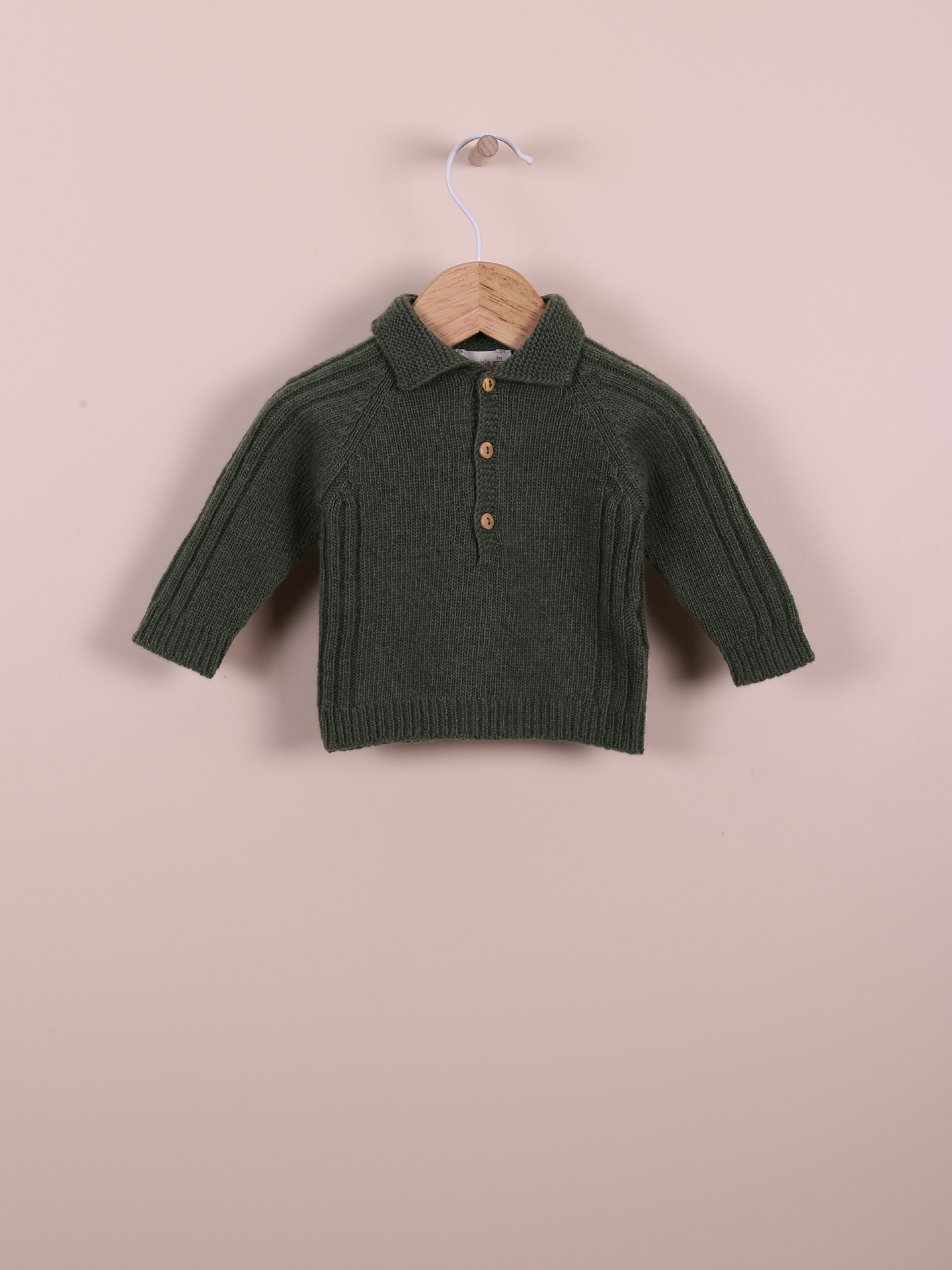 Camisola polo tricotada