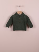 Camisola polo tricotada