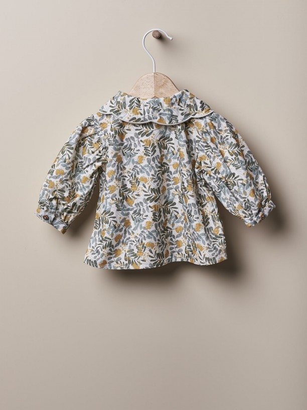 Floral cotton blouse