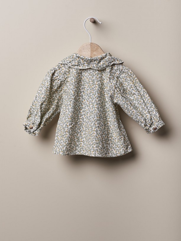 Floral cotton blouse