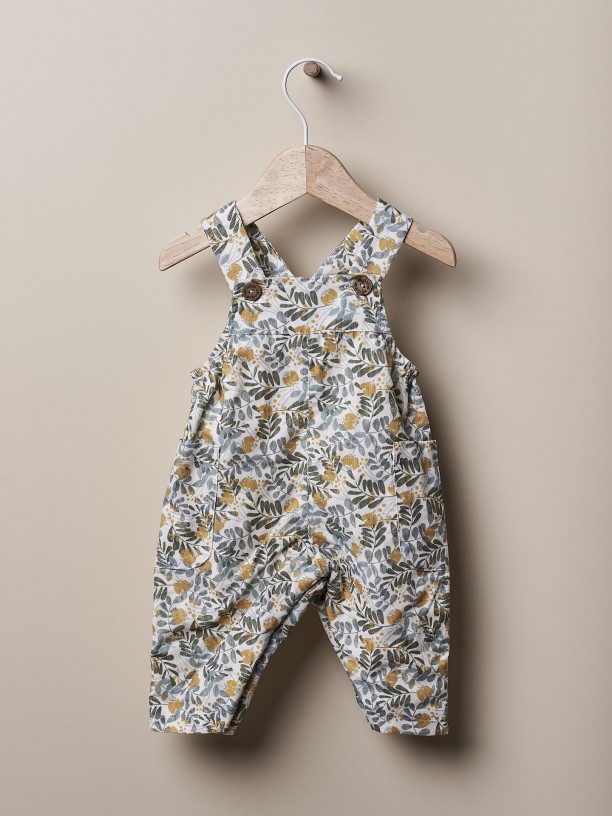 Floral dungarees