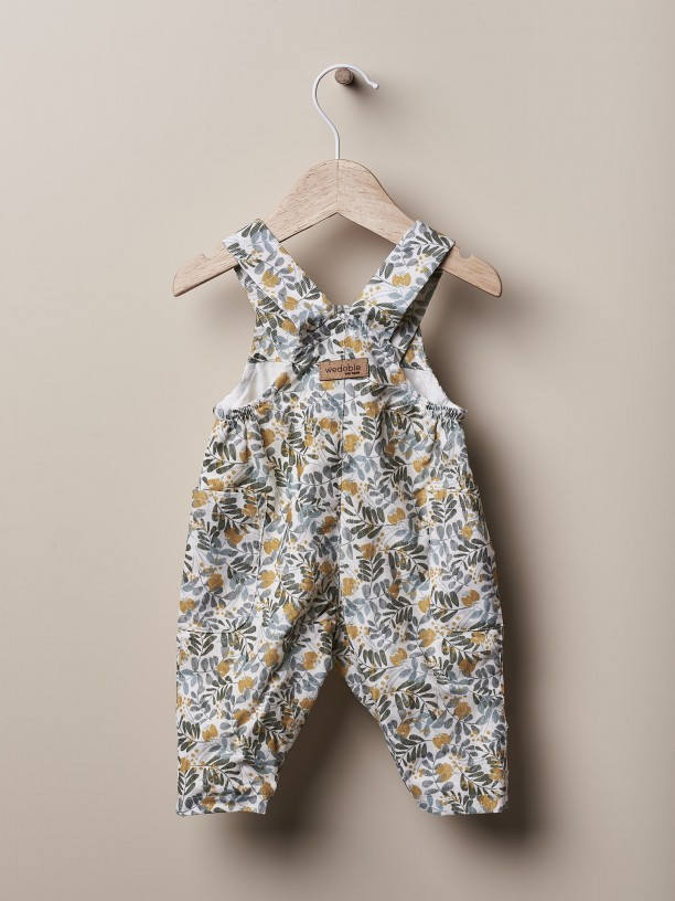 Floral dungarees