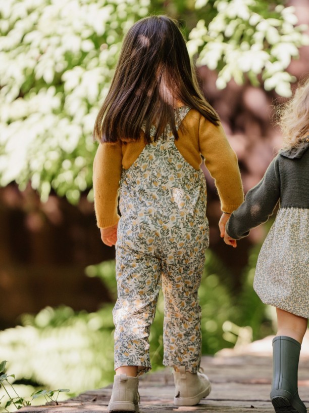 Floral dungarees