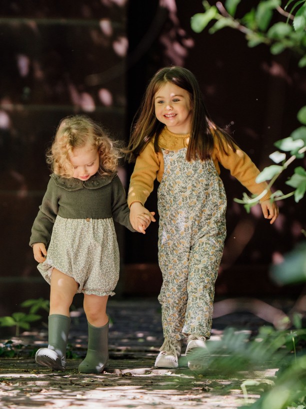 Floral dungarees