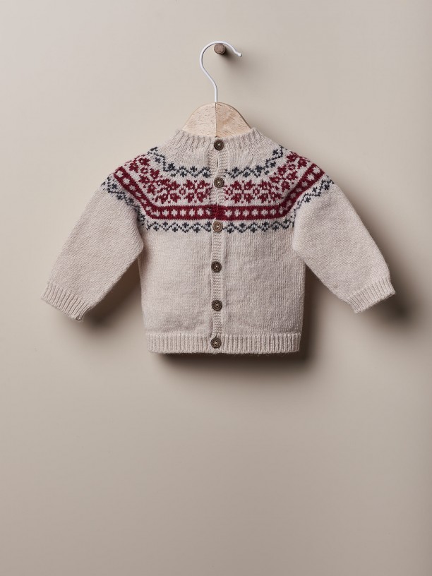 Knitted jacquard sweater