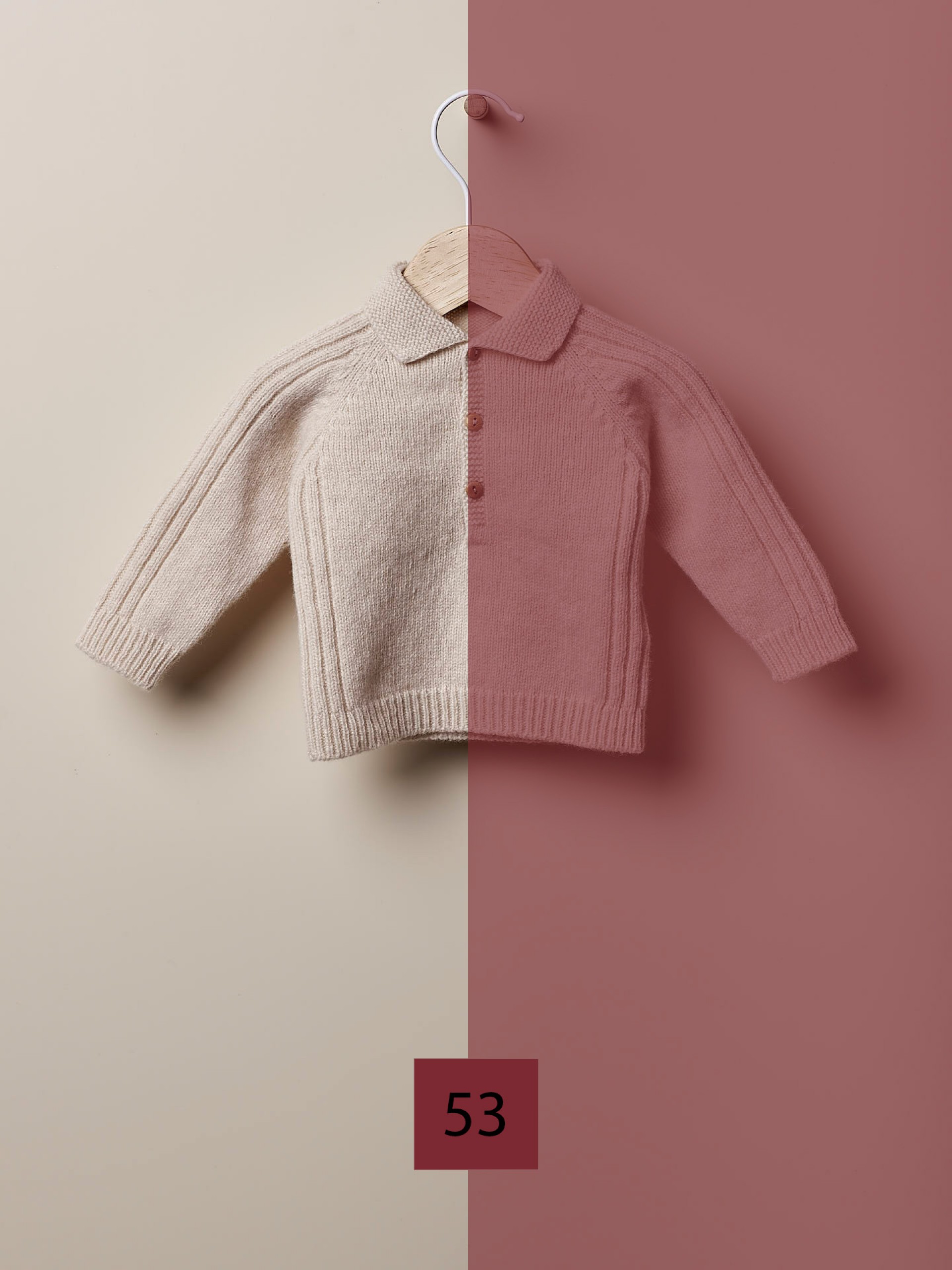 Knitted polo sweater