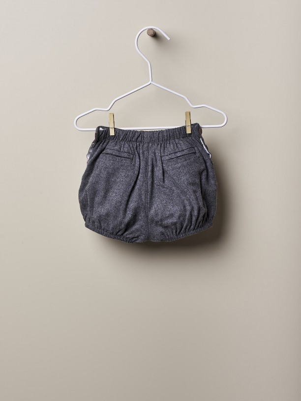 Solid fabric shorts