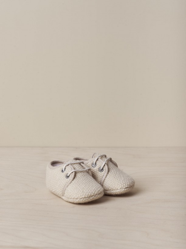 Lace up baby shoes