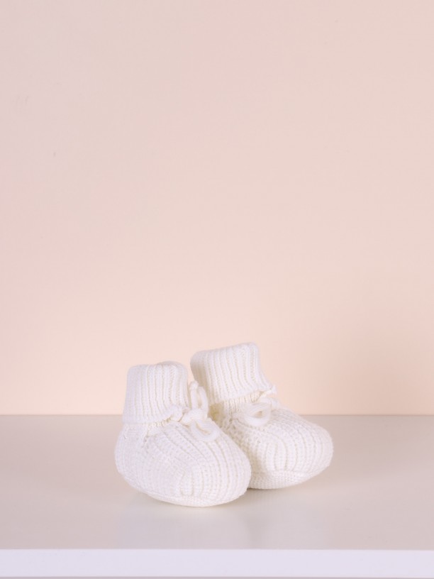 Knitted booties