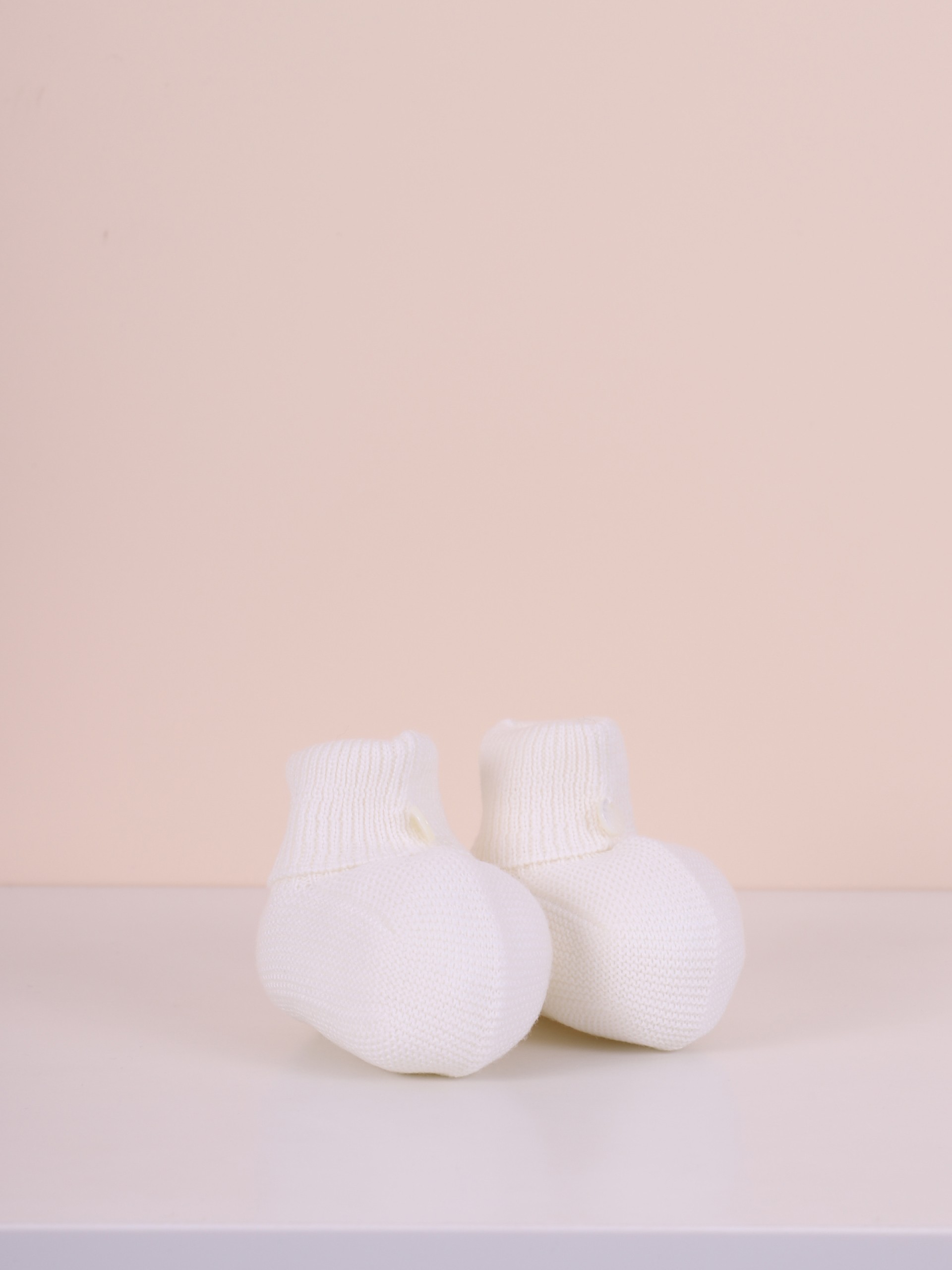 Knitted wool booties