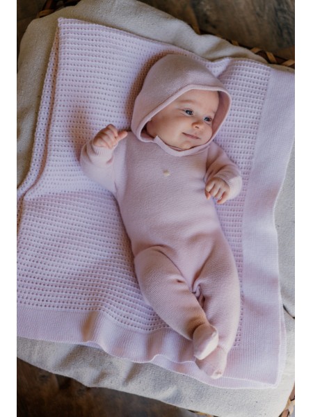 Knitted cashmere babygrow