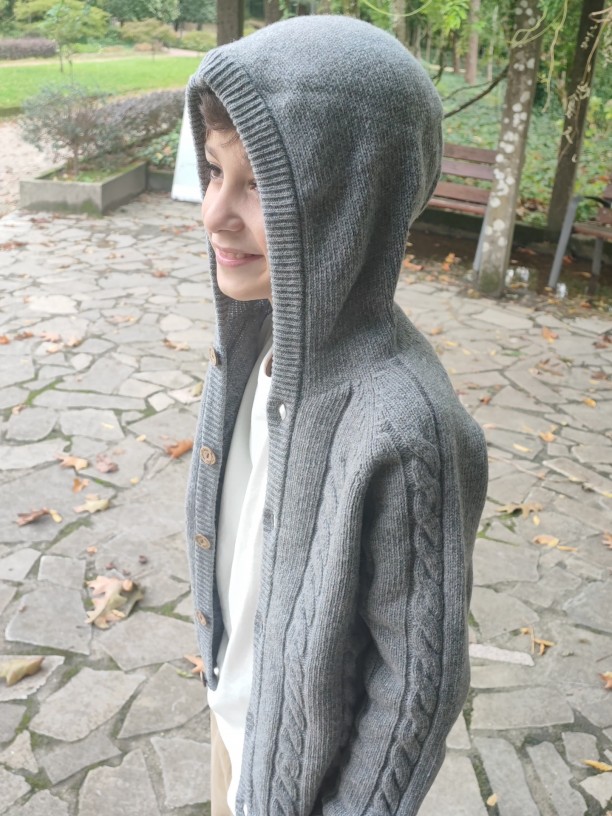 Hooded cardigan