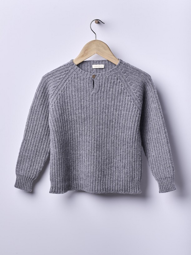 Knitted wool sweater