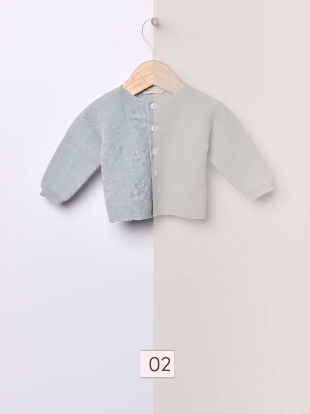 Knitted wool cardigan