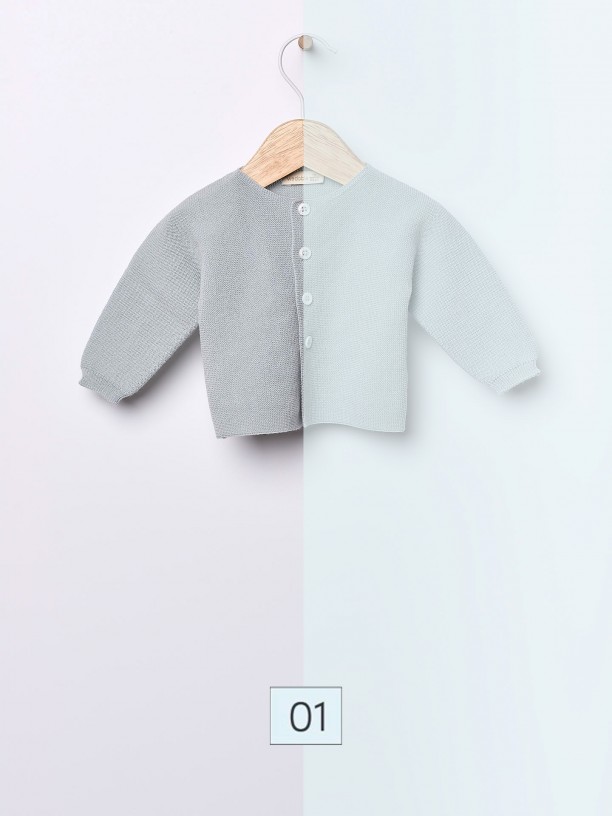 Knitted wool cardigan