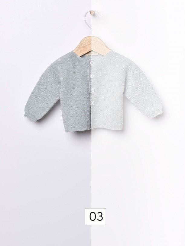 Knitted wool cardigan