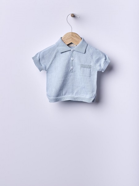 Cotton polo sweater