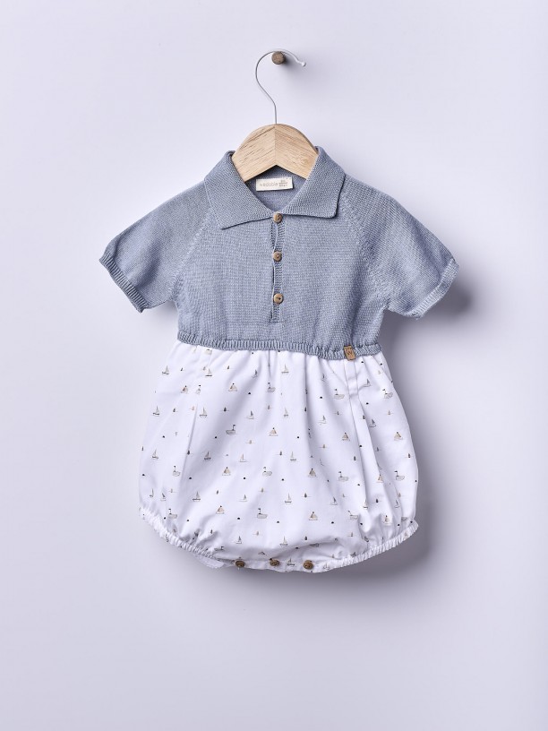 Knitted polo shortie