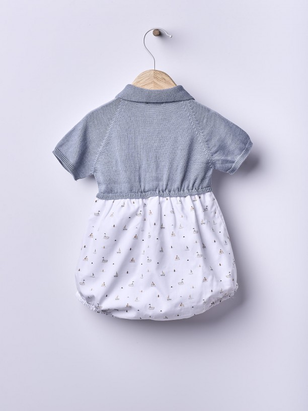 Knitted polo shortie