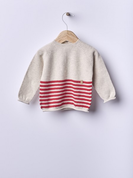 Knitted cotton sweater