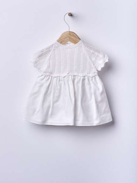 Dress with linen