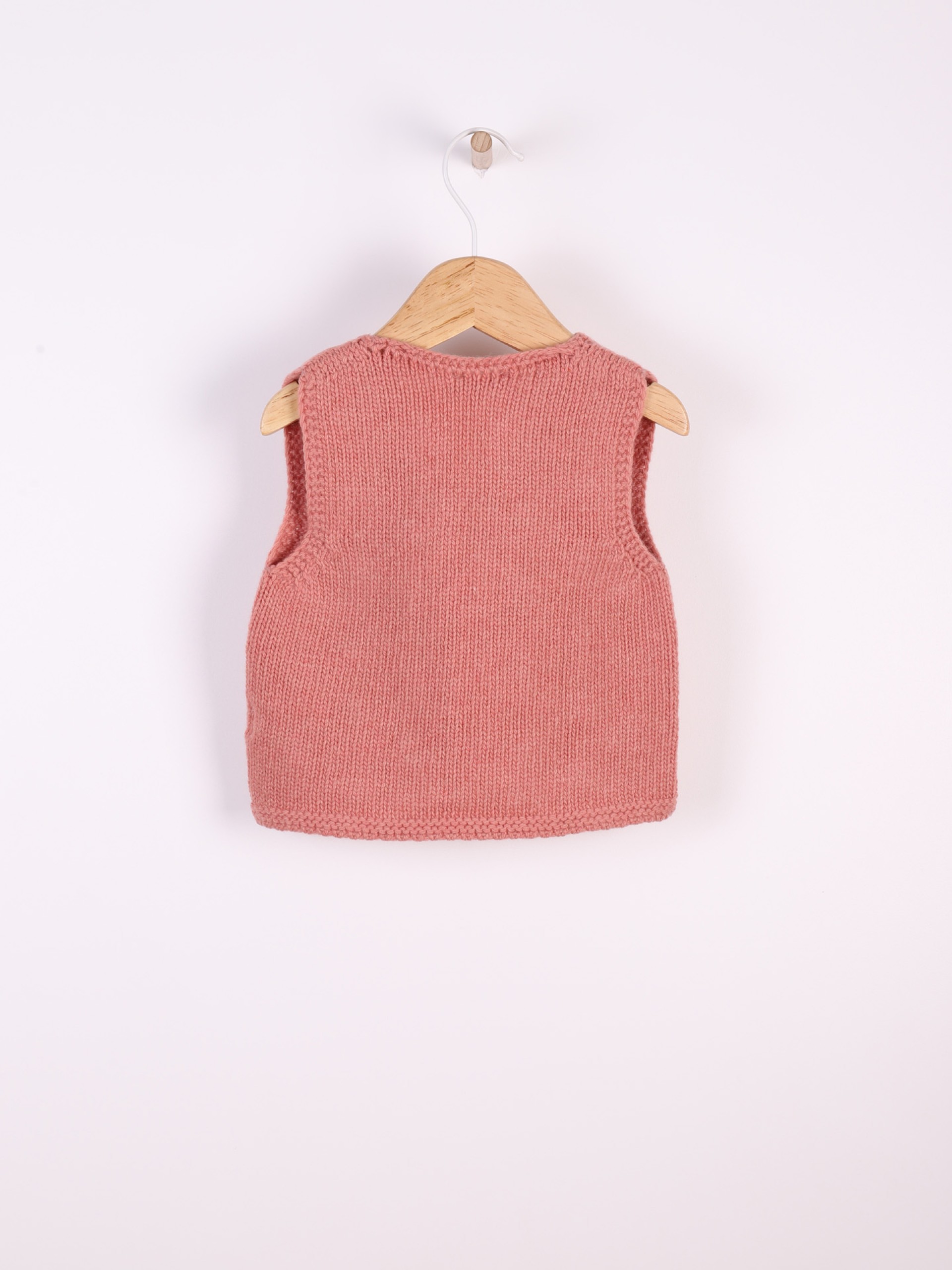 Colete tricotado de lã