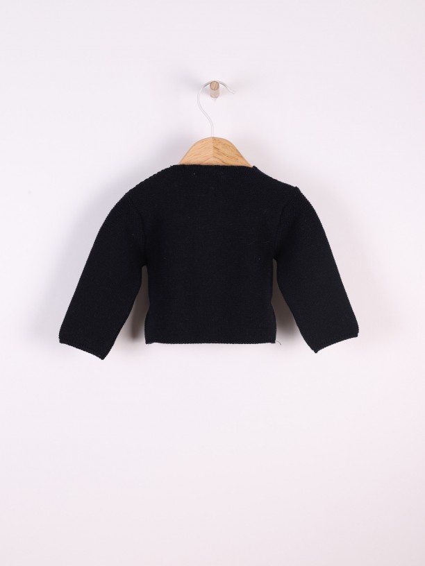 Knitted wool cardigan