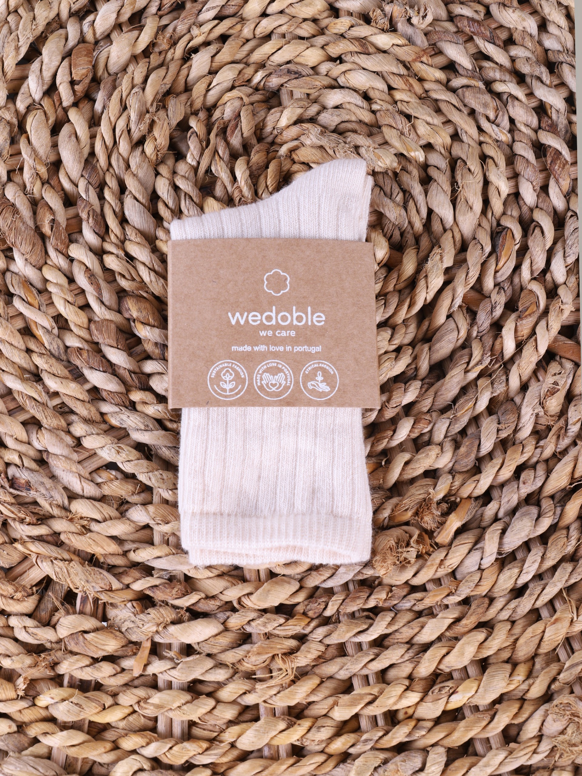 Meias de malha bebé