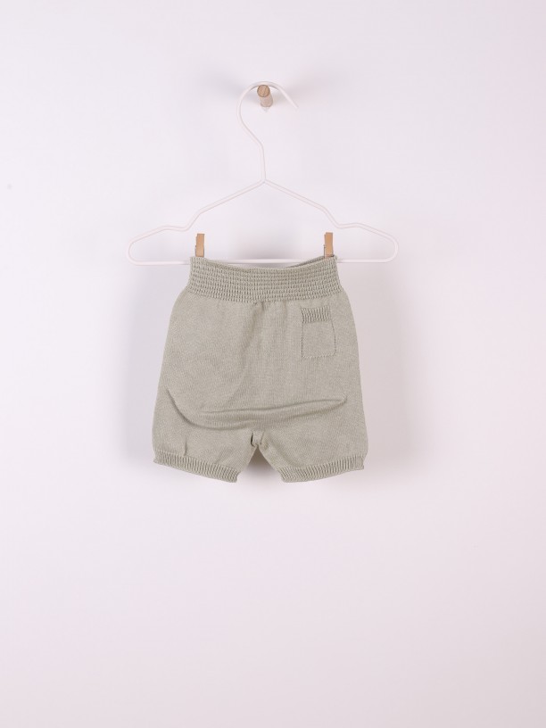 Cotton knitted shorts