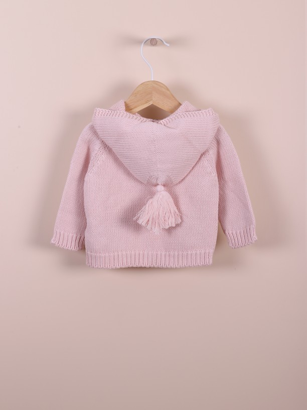 Hooded knit cardigan Hooded knit cardigan