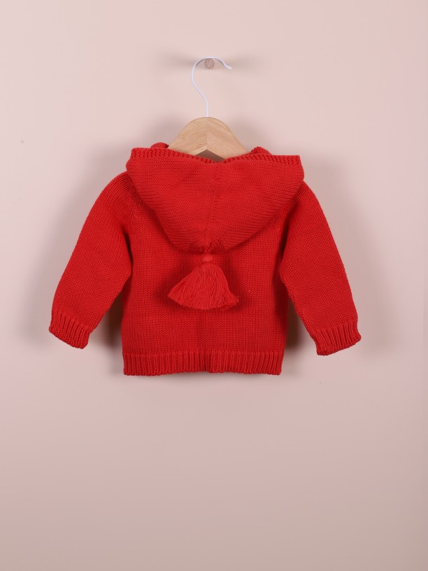 Hooded knit cardigan Hooded knit cardigan