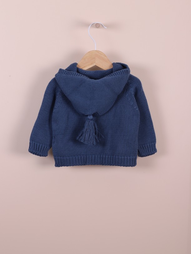 Hooded knit cardigan Hooded knit cardigan