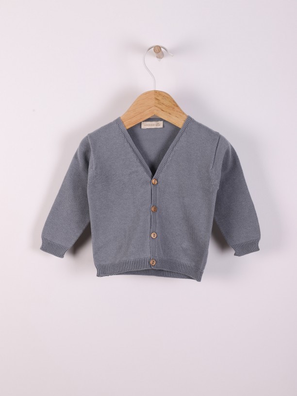 V-neck cardigan