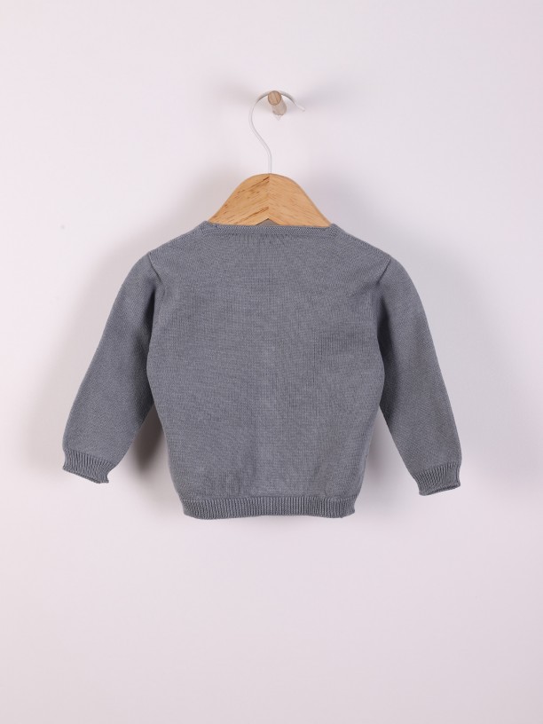 V-neck cardigan