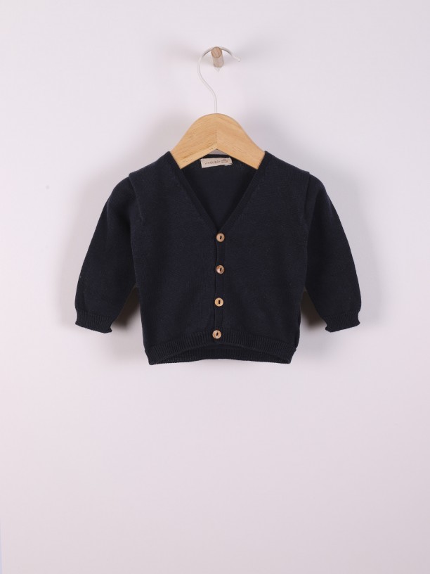 V-neck cardigan V-neck cardigan