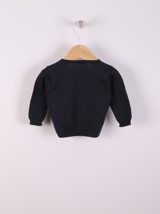 V-neck cardigan V-neck cardigan