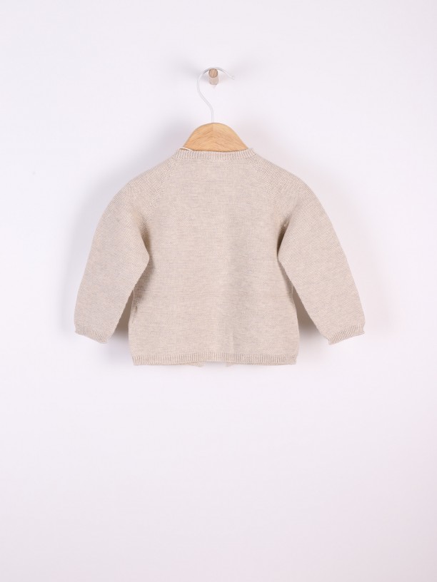 Round-neck cardigan