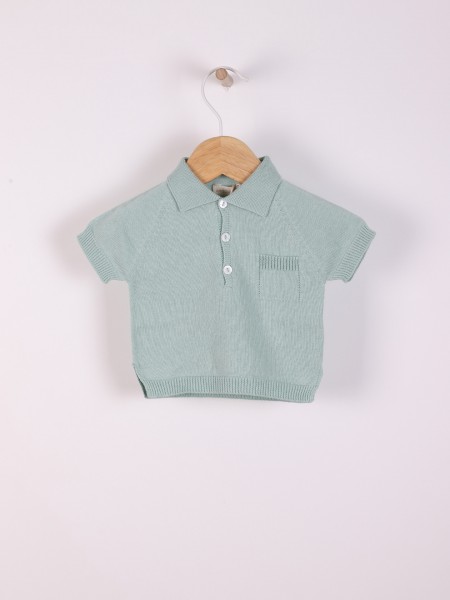 Cotton polo sweater