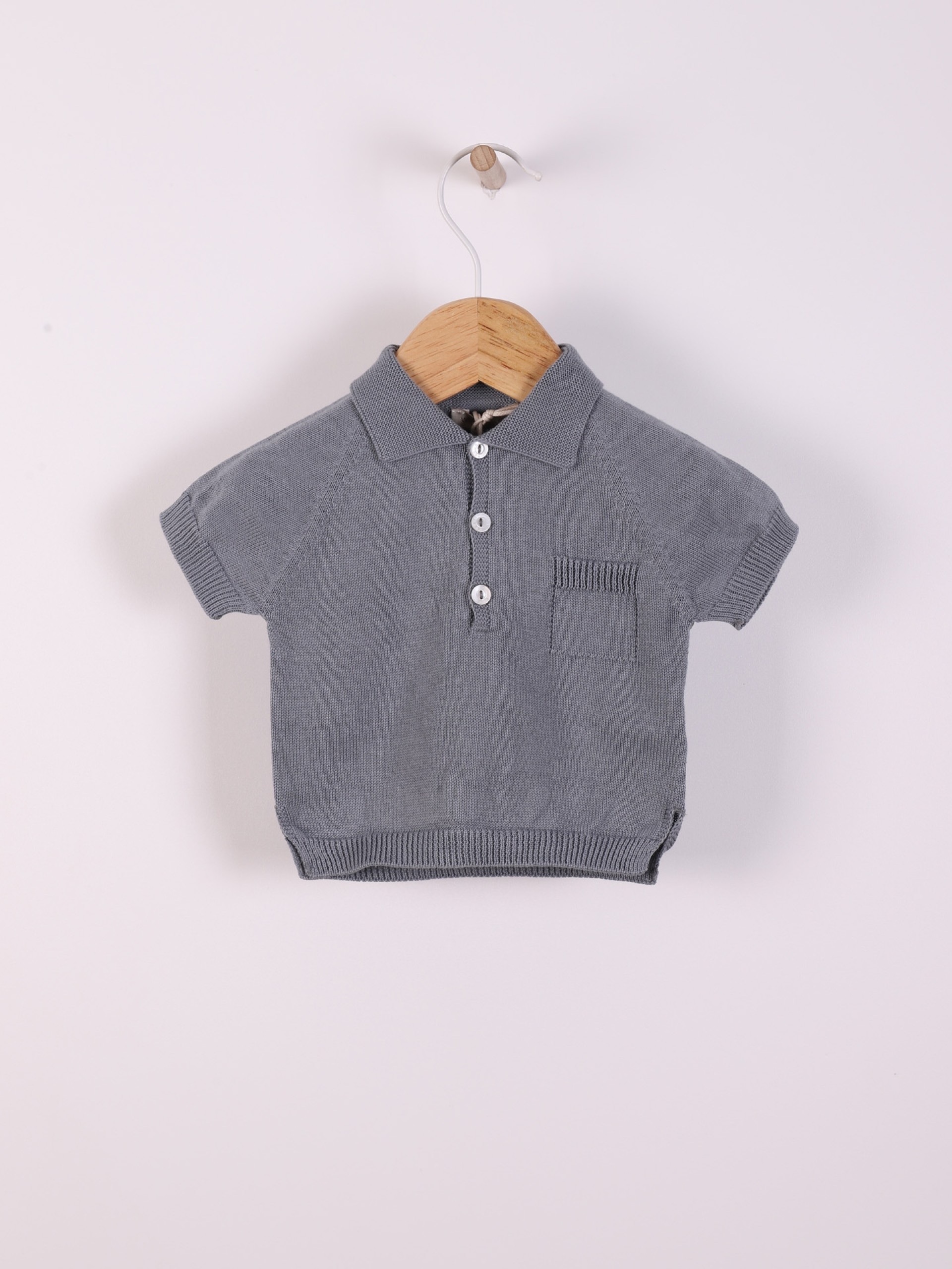 Cotton polo sweater