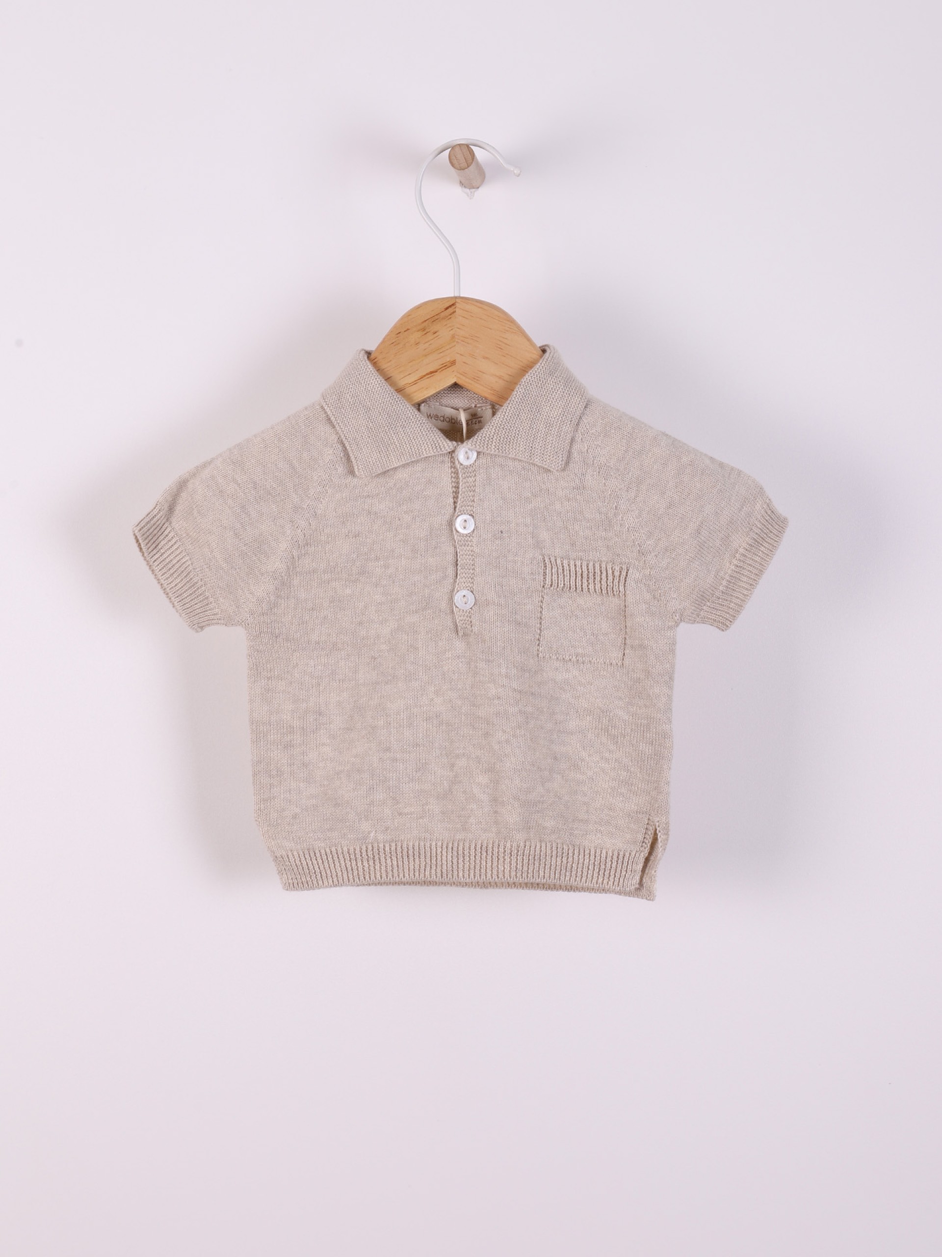 Cotton polo sweater