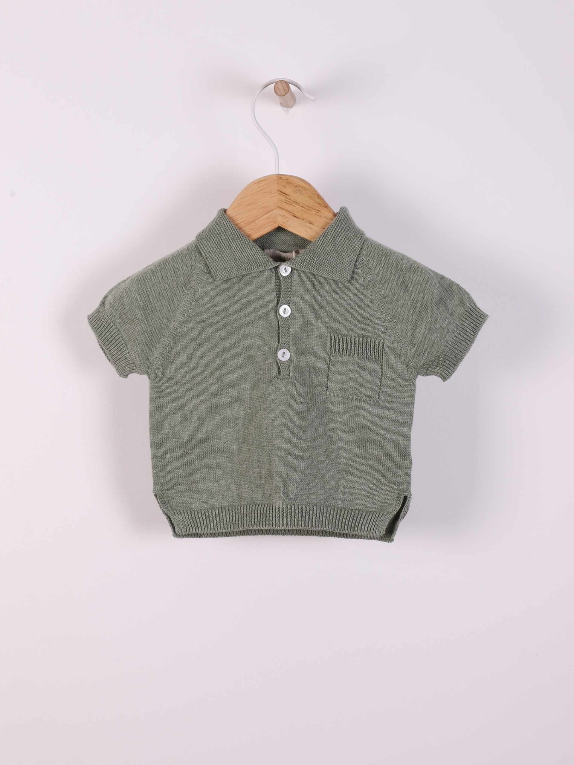 Cotton polo sweater