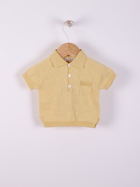 Cotton polo sweater