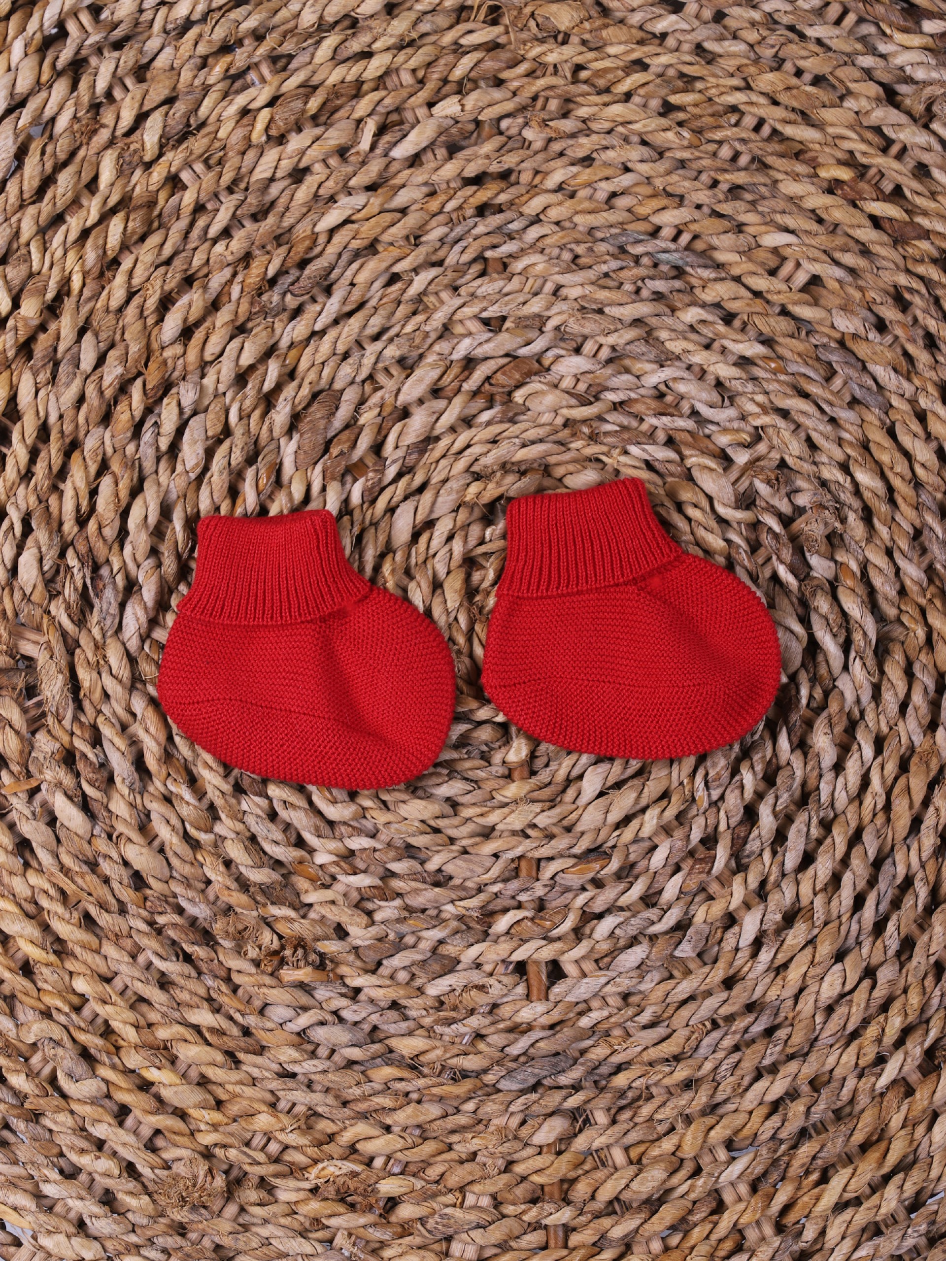 Fine knitted booties