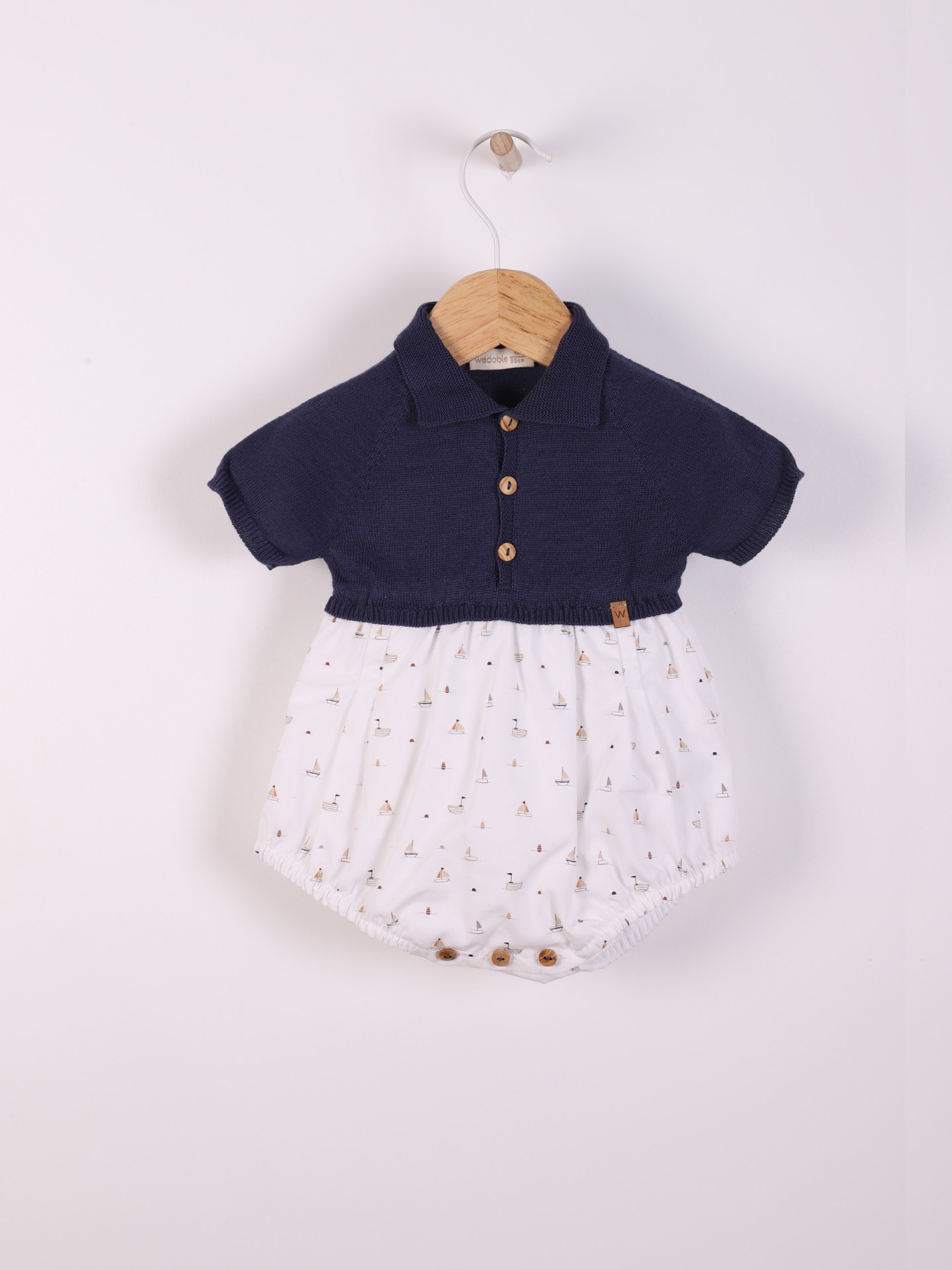 Knitted polo shortie