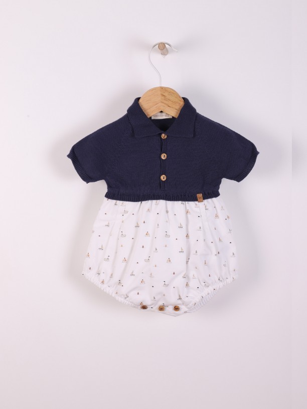 Knitted polo shortie Knitted polo shortie