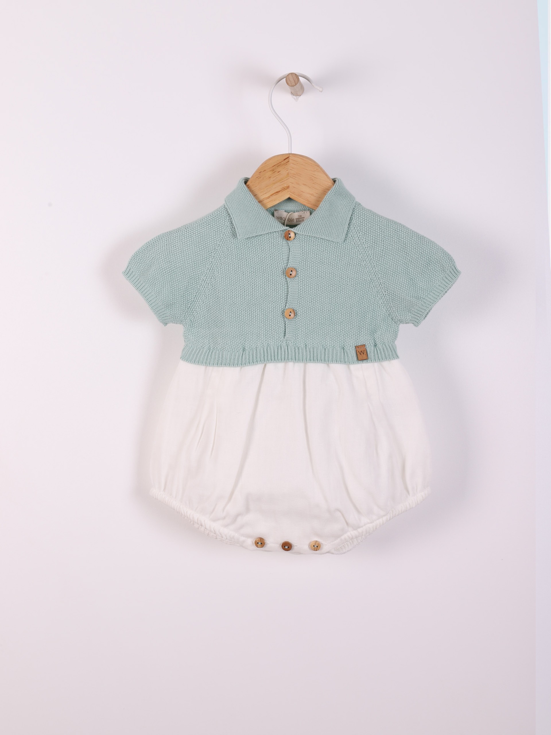 Knitted polo shortie