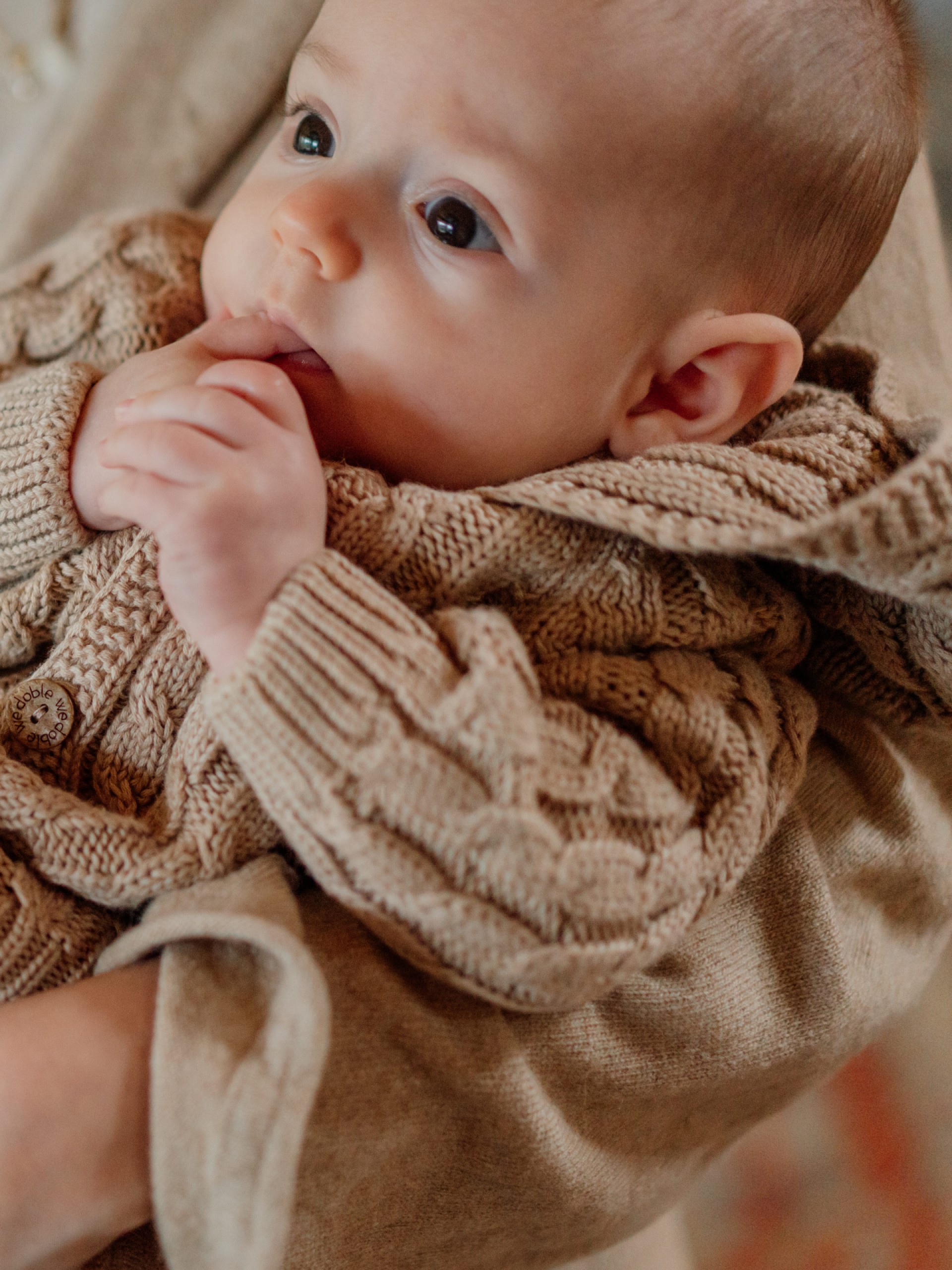 Hooded knit cardigan