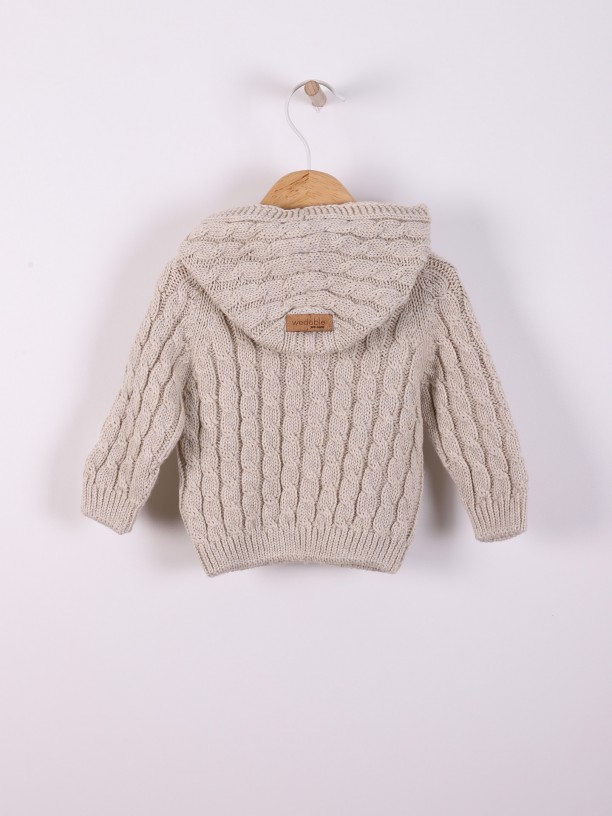 Hooded knit cardigan Hooded knit cardigan