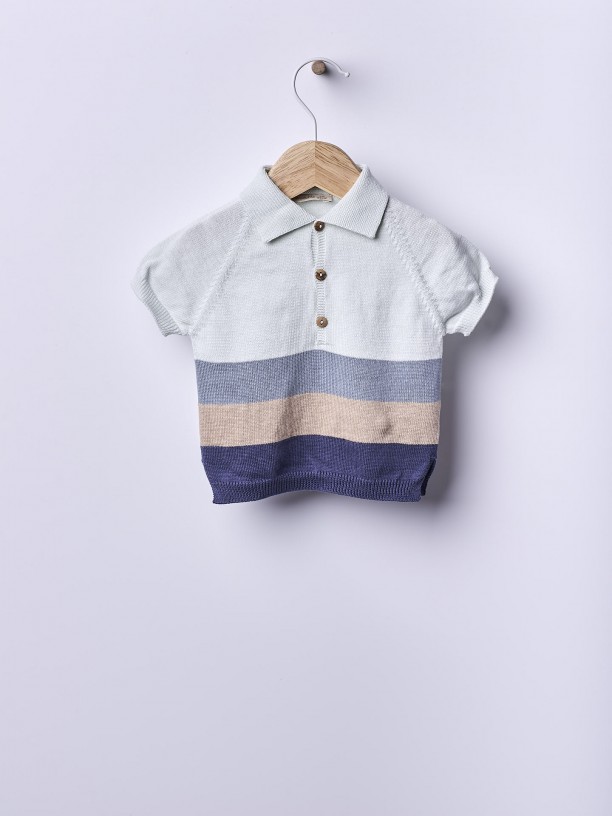 Camisola polo algodo