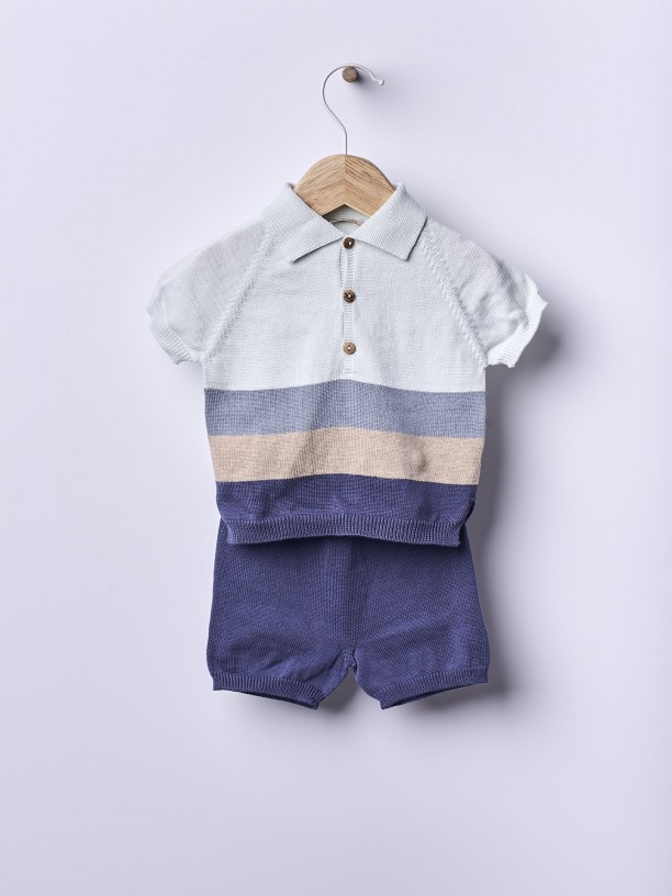 Camisola polo algodo